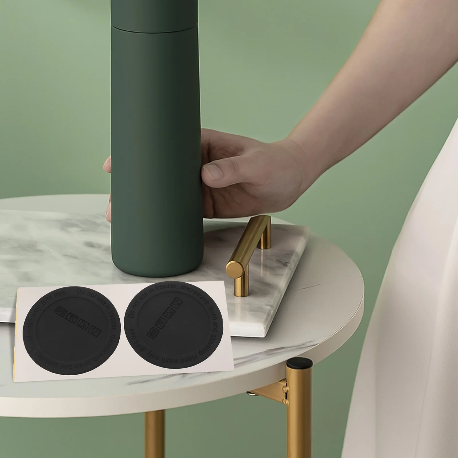 

20pcs Silicone Pads Heat-Resistant Round Cup Mats Non-Skid Tumbler Bottoms For Insulated Cups Home Supplies