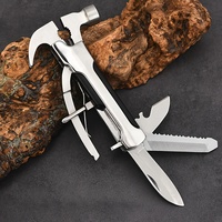 14 - in - 1 Multifunctional Hammer, A Portable Multi - Purpose Survival Tool for Home and Outdoor Use.