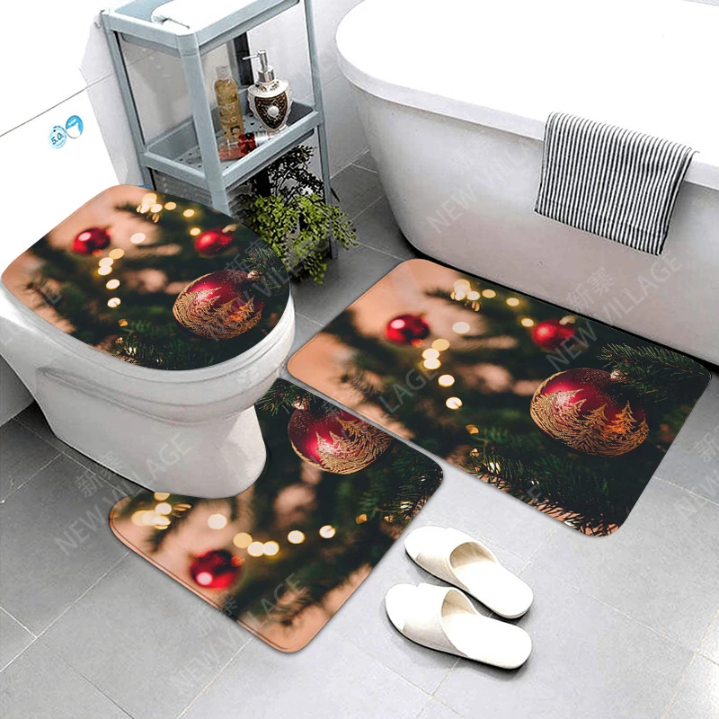 home bathroom floor mats Christmas decorations Bath Foot mat modern bathroom accessories rug Toilet mat Bathtub anti-slip carpet