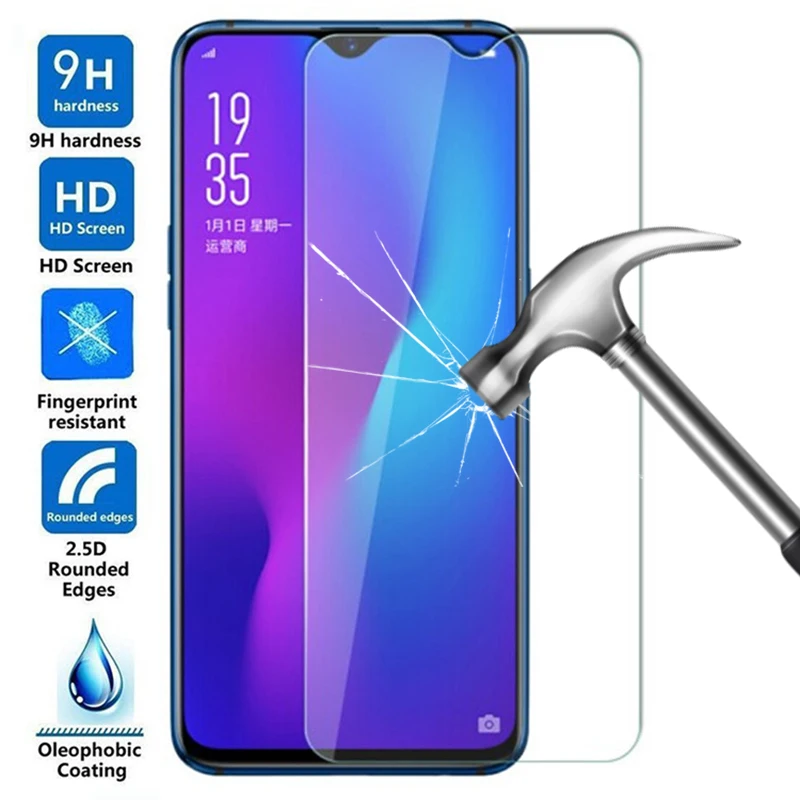 Tempered Glass For OPPO A1k A5s K3 A5 A9 2020 Realme 3 5 Pro 3i C2 GLASS Protective Film Screen Protector cover