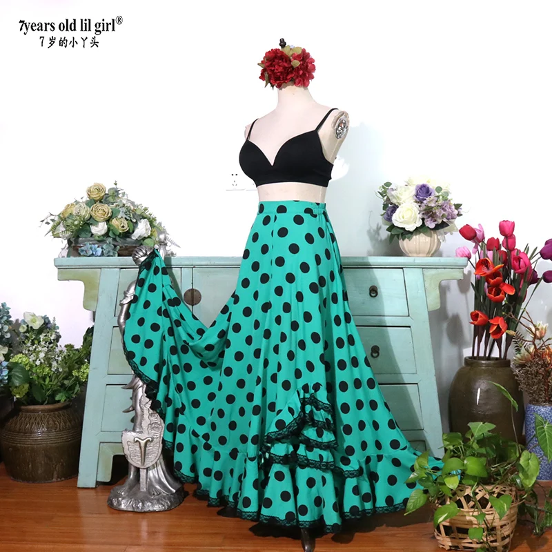 Kostium Flamenco Hiszpański Spódnica Kostiumowa Damska Dziewczęca Cygańska na Festiwal Balowy Występ Taneczny MM05