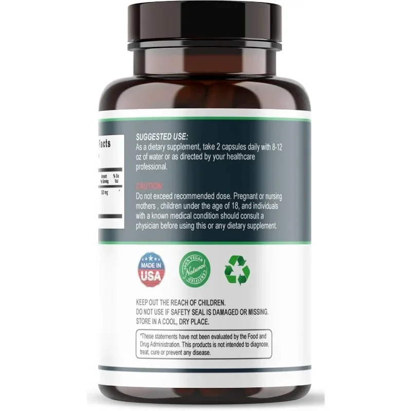Activated Charcoal 520 Mg, 60 Vegetable Capsules