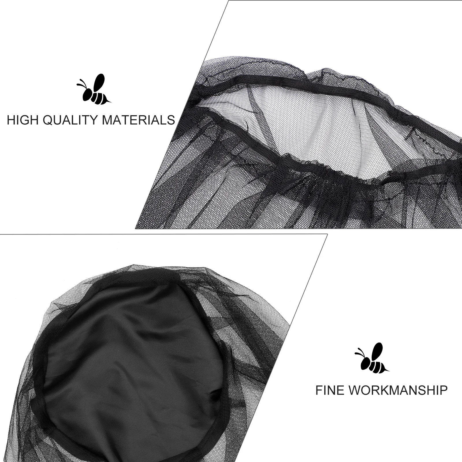 

2 Pcs Mosquito Hat Has Mesh Beekeeper Cover Fishing Net Cotton Beekeeping