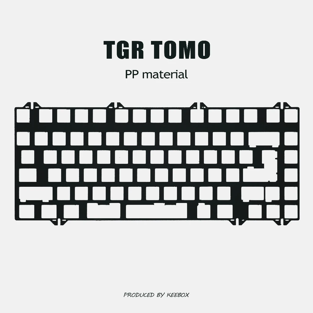 Keebox TGR Tomo Keyboard PC PP POM FR4 ALU Carbon Positioning Plate Keyboard Kit PCB Mounted Mechanical Keyboard Custom Plate