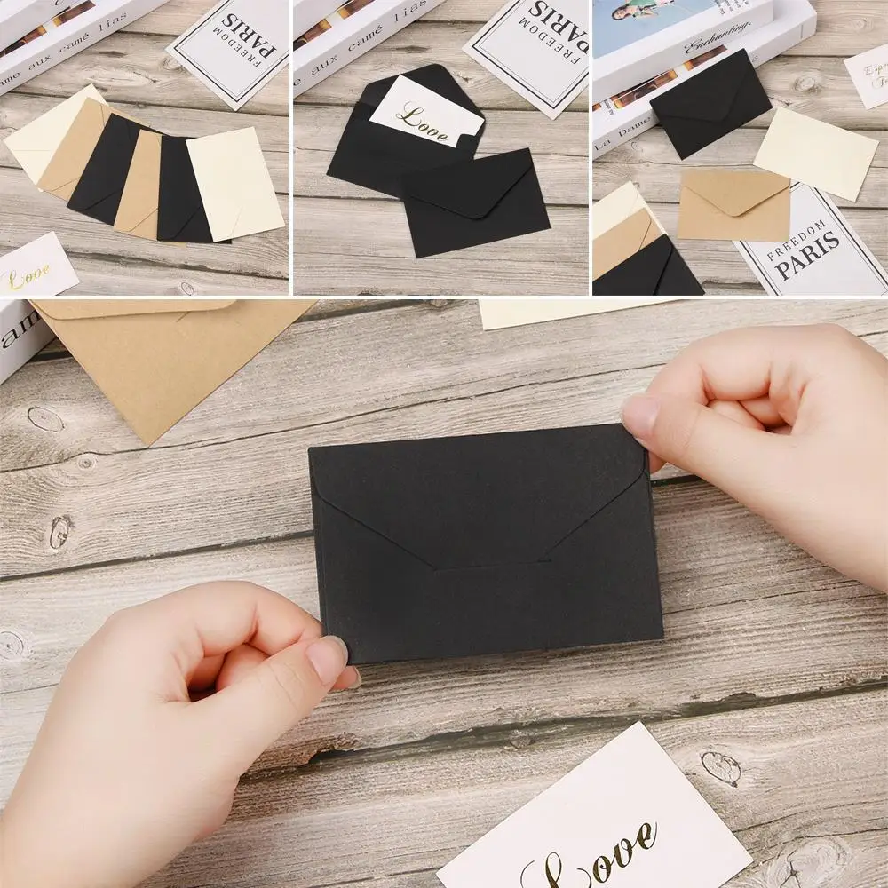 

Pcs/Set Wedding Letter Invitation Mini Series Stationery Retro Business Card Storage Kraft Paper Western Envelope Paper Mailer
