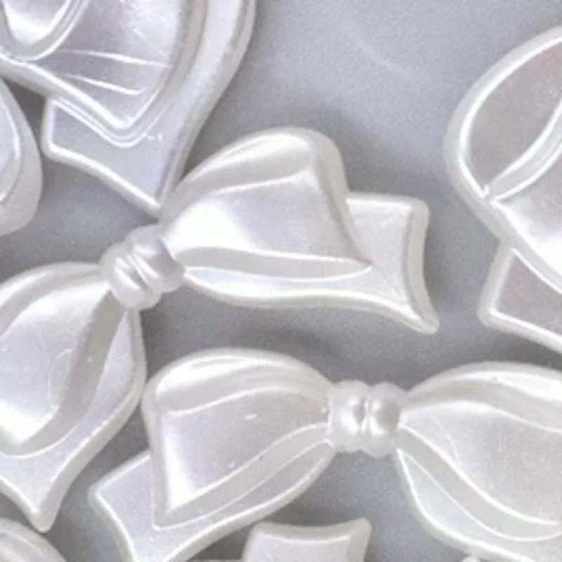10Pcs White Bowknot Bow Acrylic Beads Loose Spacer Charm Beads For Jewelry Making Finding Set DIY Bracelets Necklace Accessories