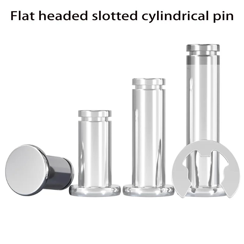 M3 M4 M5 M6 M8  A2 Stainless Steel Flat Head Bearing Cylindrical Positioning Axis Roll Dowel Pin With Shaft Circlip