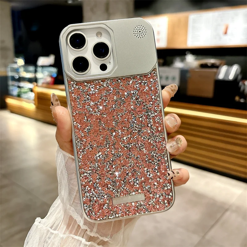 

Luxury Flash Powder Aromatherapy PC Case Suitable For iPhone 15 14 13 12 11 16 Pro Max 16 Plus Shiny Shockproof Back Phone Cover