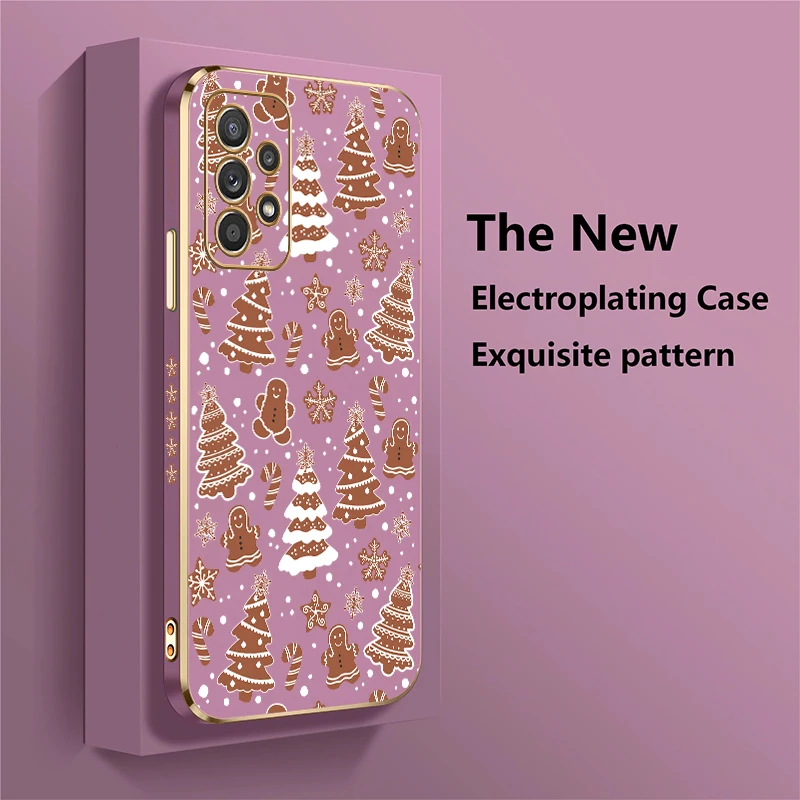 عيد الميلاد الكرتون نمط قضية الهاتف لسامسونج غالاكسي F62 F23 F 23 F22 F13 F12 F02S تصفيح عدسة الكاميرا غطاء للحماية #3