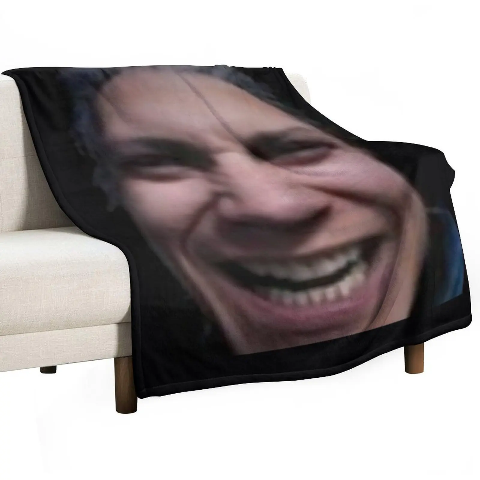 

Cursed Vergil Throw Pillow \t Throw Blanket warm for winter Retros Hairys Blankets