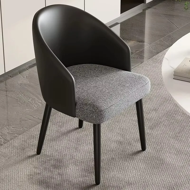 Architectural Style Leather Dining Chair Designer Minimalist for Upscale Restaurant Hotel and Premium Commercial Seating