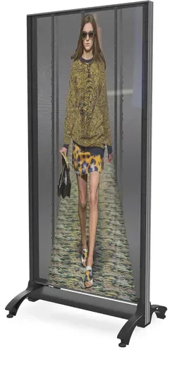 Custom Waterproof LED DisplayP3.9-7.8 Indoor See Throught Glass Aluminum Transparent Full Color Display
