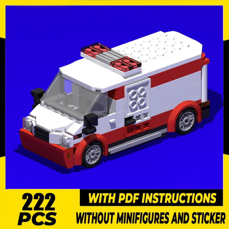 City Cars Model Moc Building Blocks City Ambulance Model Technology Brick DIY Assembly Construction Toy Holiday Birthday Gifts