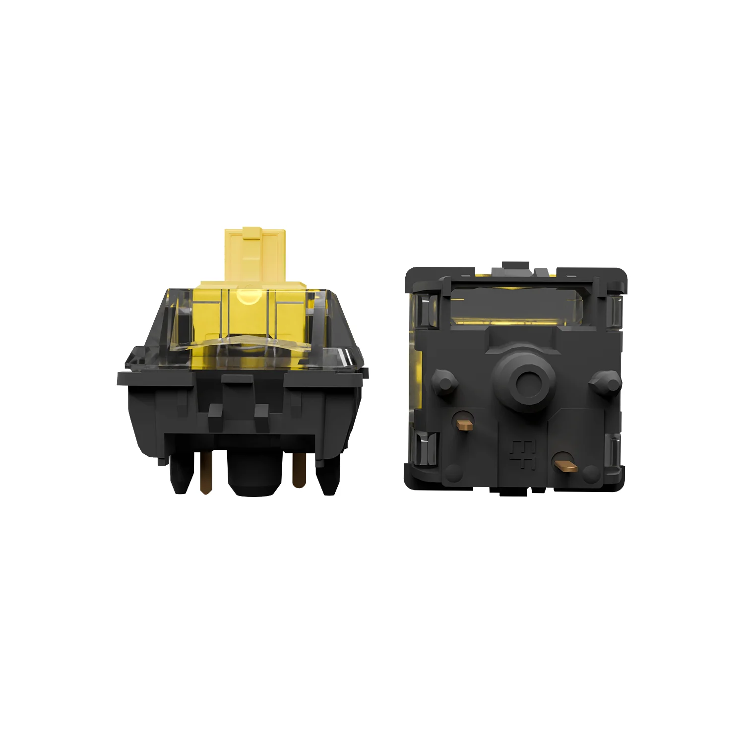 Przełącznik GATERON EverFree Silent Yellow 5-pinowy 50g wstępnie smarowany SMD RGB do samodzielnego montażu, hot-swap, do klawiatur mechanicznych, do gier i biura — zdjęcie produktu 2