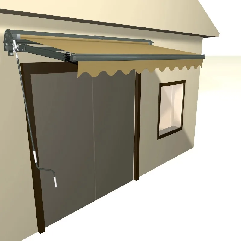 

2026 Outdoor Removable Half Wall-Side Parasol Garden Balcony Side Umbrella Garden Umbrella Outdoor Stall Aluminum Alloy Awning