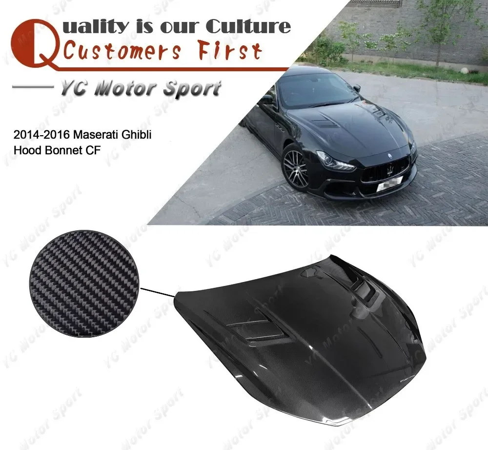 

Аксессуары для автомобилей: Капот из карбона в стиле ASP, подходит для Maserati Ghibli 2014-2016 годов выпуска.