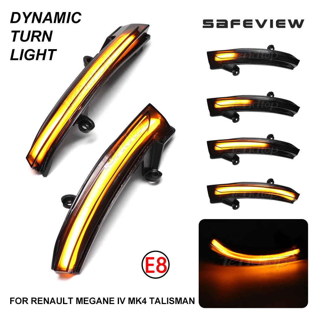 Dynamic LED Side Mirror Turn Signal Light Sequential Indicator Blinker Light for Renault Megane IV MK4 Talisman Clio V 5 Lutecia