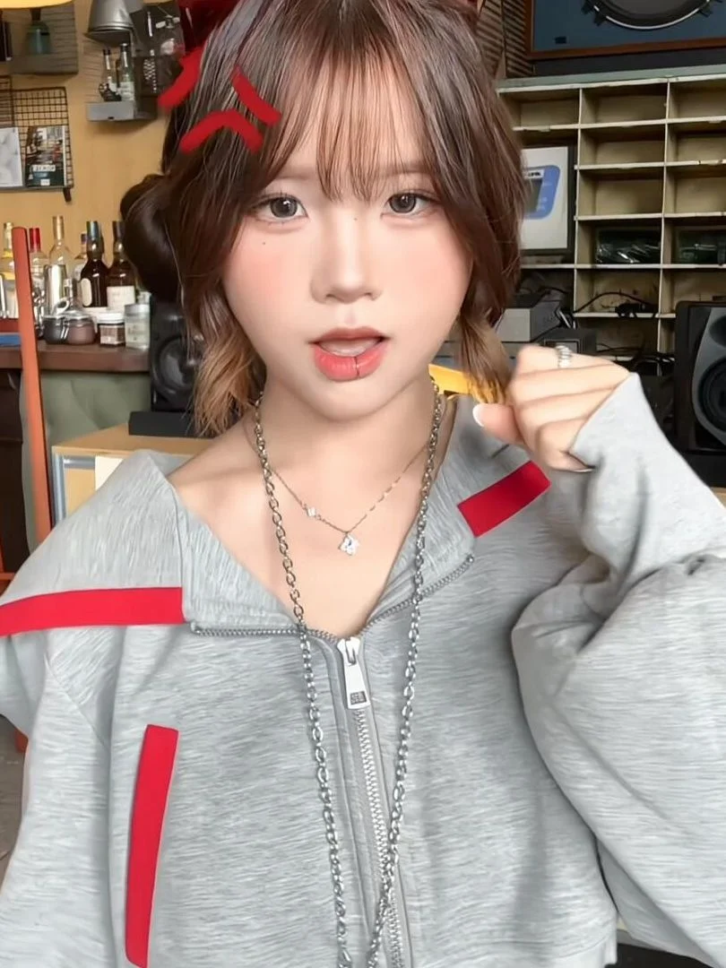 Retro American Spicy Girl Hoodie Set Women's Autumn Winter Lazy Loose Sports Jacket Grey Wide Leg Pants Two-Piece Suit