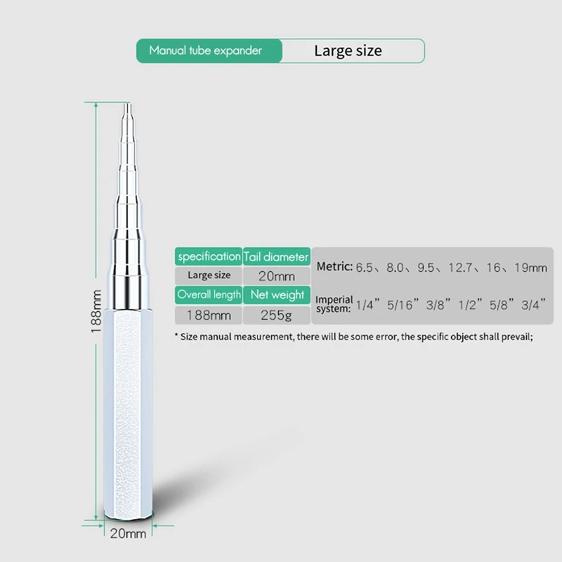 คู่มือทองแดงหลอดExpander Tube Expander 6-19Mm Punch Tube Expanderเครื่องทําความเย็นเครื่องมือใช้งานง่ายรุ่นL