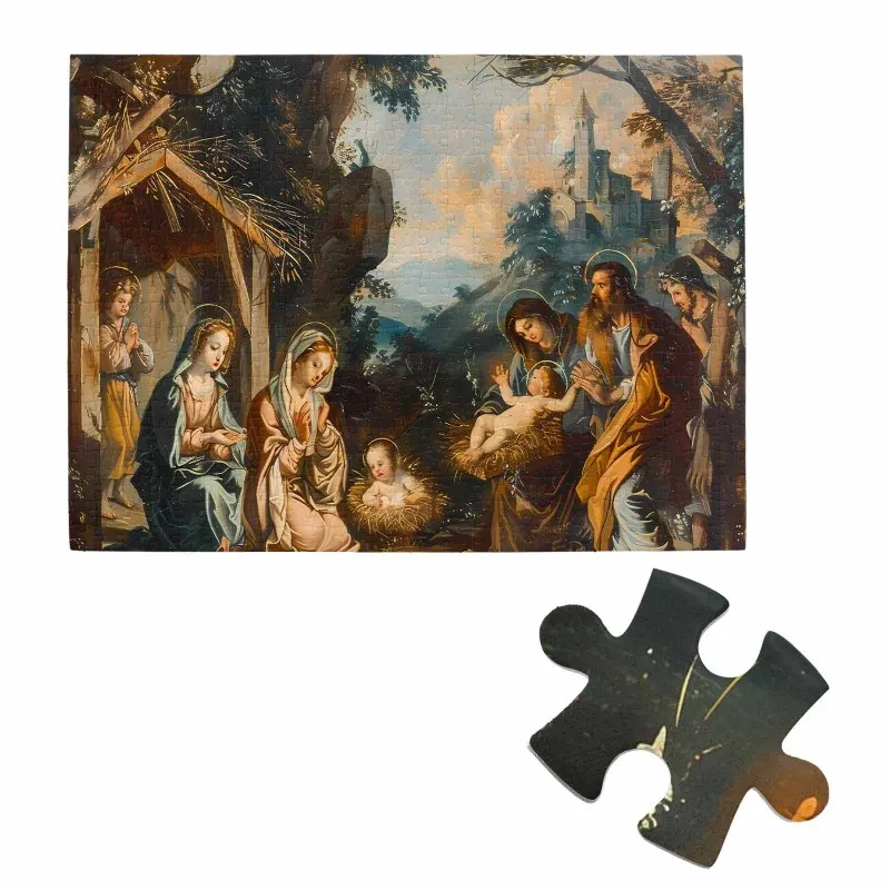 

500pcs Jigsaw Puzzle for Adults - Nativity scene, classical religious painting pattern Jigsaw Puzzle