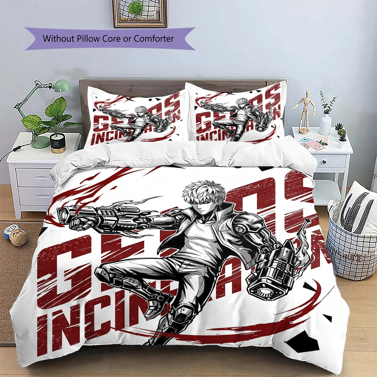 One Punch Man Pillowcase & Duvet Cover Set | Special One Punch Man Bedding | Gift for Fans YUN6511
