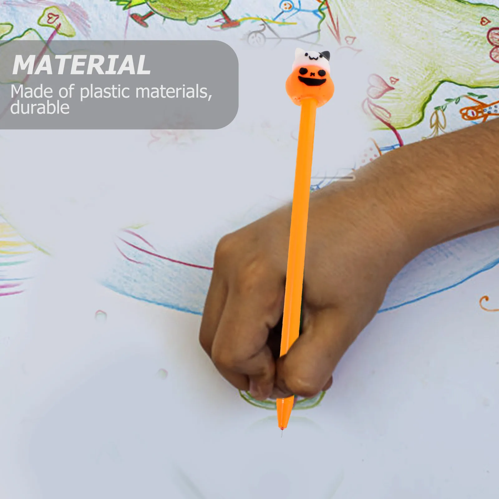 

3 шт. гладкие гелевые ручки с тыквой для письма, канцелярские принадлежности на Хэллоуин, ручки для заметок для студентов, учителей, подарки