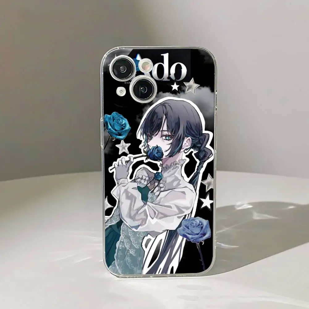 Epc Ado Kyogen X Uta جراب هاتف من السيليكون الناعم لهاتف آيفون 17 16 15 14 Plus 13 12 11 Pro Air Max