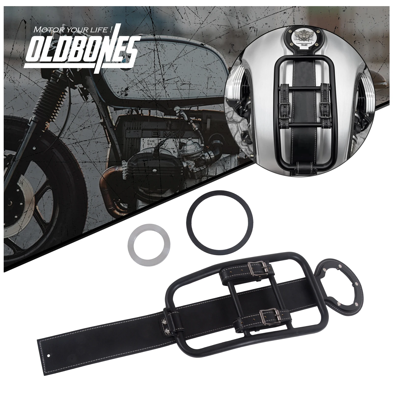 

Cafe Racer R Series For BMW R45 R65 R75 R80 R100 Fuel Tank Luggage Rack Aero Parcel Rack Motorcycle Tank Middle Decoration