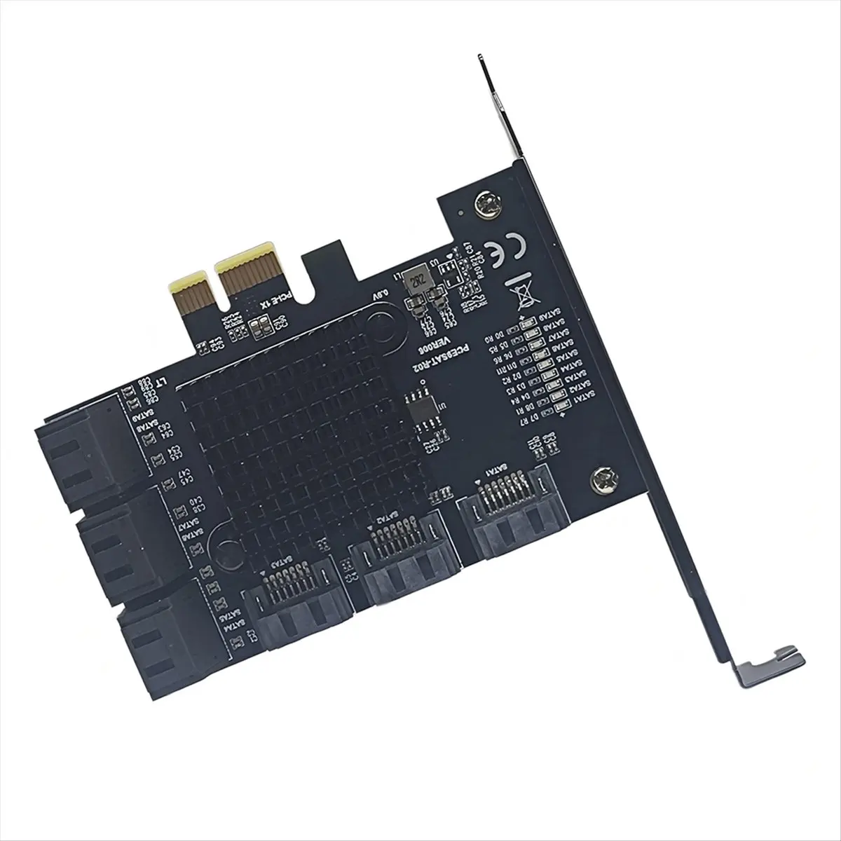 N86R 9 Ports PCIE to SATA Card SATA 3 PCIe 1X Express Expansion Card PCIE SATA Controller Multiplier 6Gbps Expansion Adapter