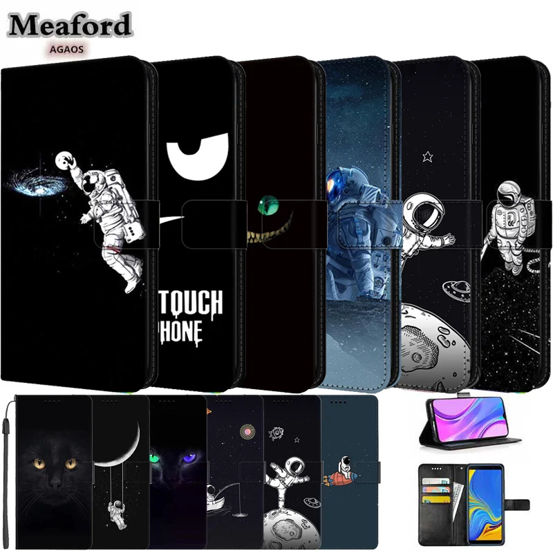 

Leather For Redmi Note 12 Pro Flip Astronaut Full Cover for Xiaomi Redmi Note 12 4G 5G Note 12S Spaceman Magnetic Wallet Case