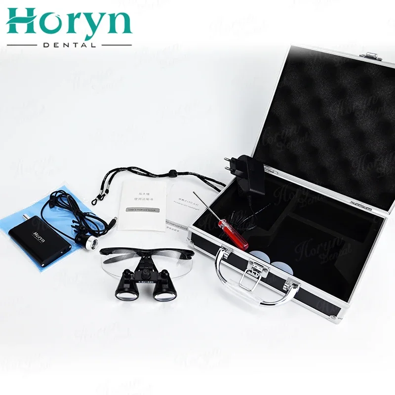 China Manufacturer Dental Loupes LED Light and battery Loupes Accessories