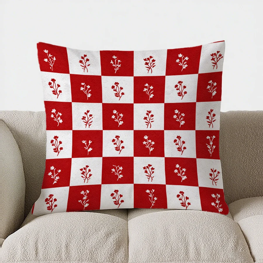 Colorful String Lights Pattern throw pillow cover with short plush print living room sofa decoration cushion cover pillow covers