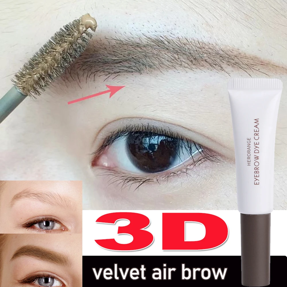 Brauner Kaffee Augenbrauen Gel Creme wasserdicht weiche Farbe halten Brauen tönung 3d natürlich aussehende Brauen verstärker Creme Frauen Kosmetik-Tool