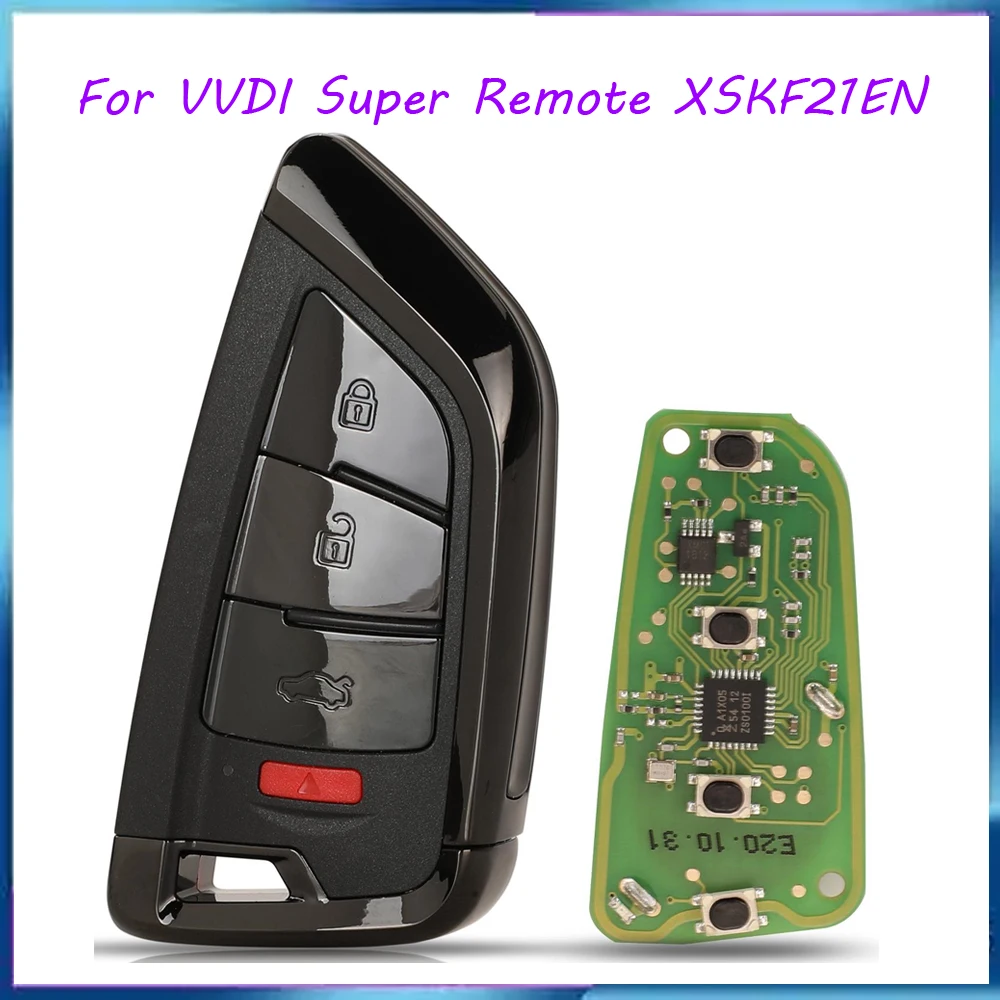 Jingyuqin New Xhorse XSKF21EN VVDI Super Remote Key Memoeial Knife Style-4Buttons 1 Piece
