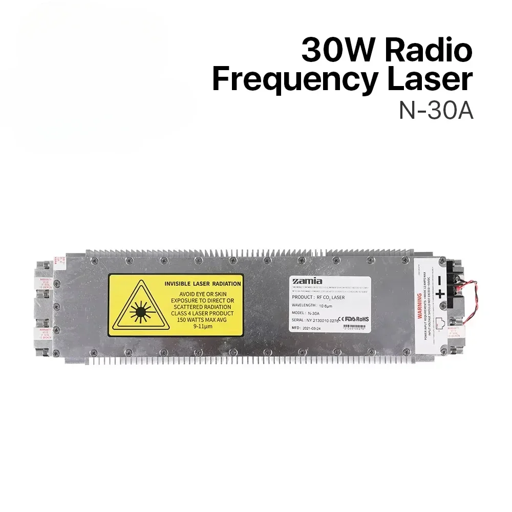 10600nm 30W Laser de radiofrequência SPT Co2 RF Fonte de laser N-30A 10.6um para máquina de marcação e gravação a laser Co2