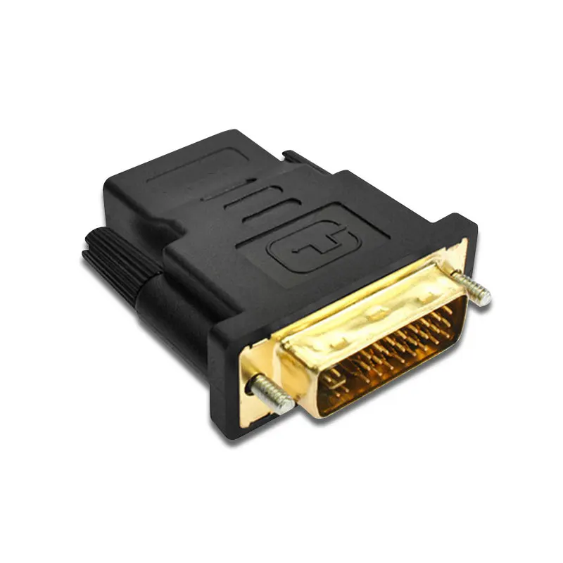 Adaptador DVI macho a HDMI hembra (24 + 5), conector divisor compatible con HDMI