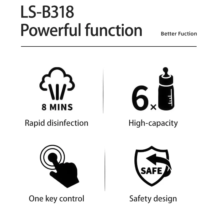 Sterylizator i suszarka do butelek 3 w 1, elektryczny parowy sterylizator do butelek dla niemowląt, dezynfektor do butelek, smoczków i piersi