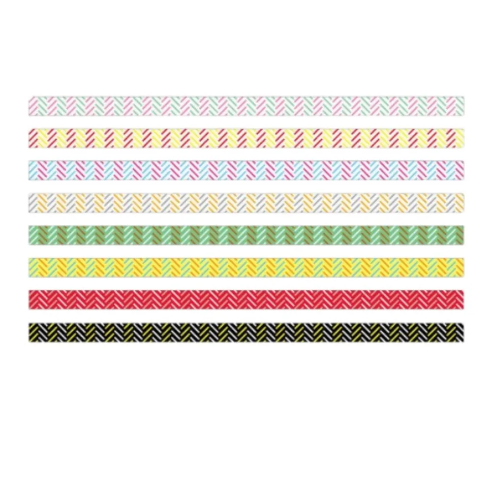 

8 Rolls Kawaii Paper Artwork Decorative Tapes DIY 8 Rolls Grid Adhesive Tape 3MM Wide Decorative Sticker Roll Stripe Supplies