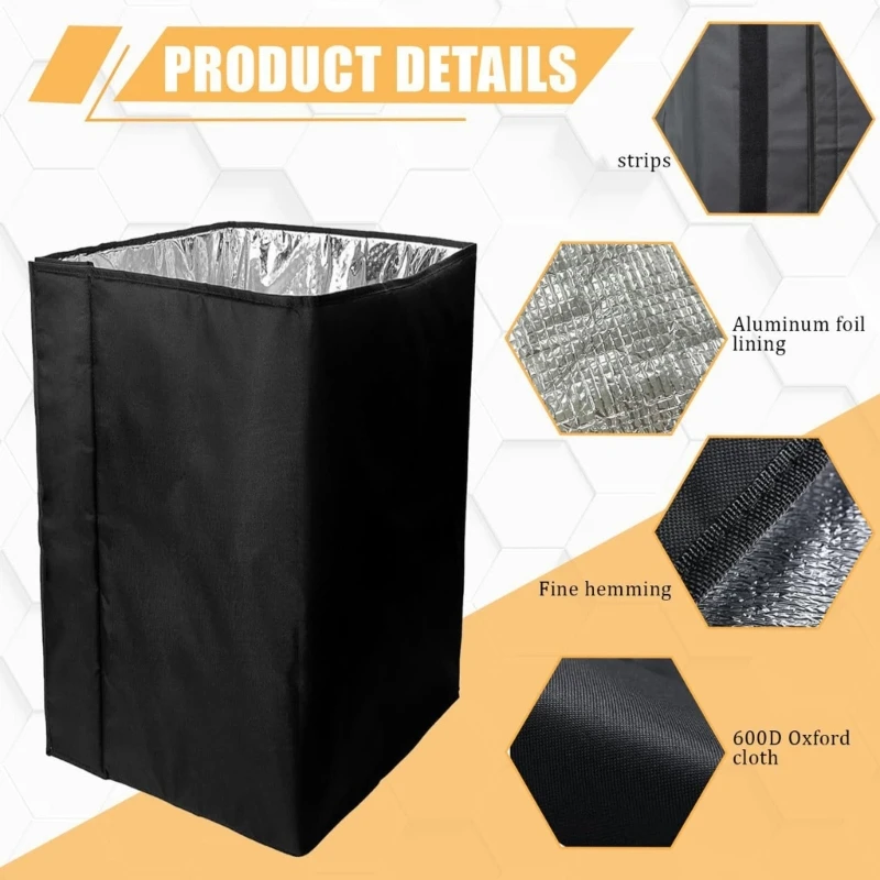 Winter Colony Box Cover with Three-Part Construction for Wrapping 8-Frame and 10-Frame Boxes During Seasonal Preparation D0LD