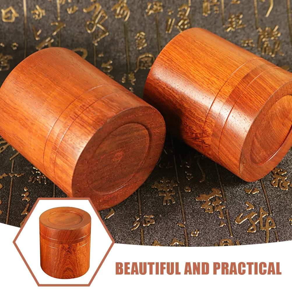 

Hualemu Multi-Use Tea Canister Wooden Storage Jar Airtight Seal Freshness Portable Travel Design Kitchen Coffee Candy