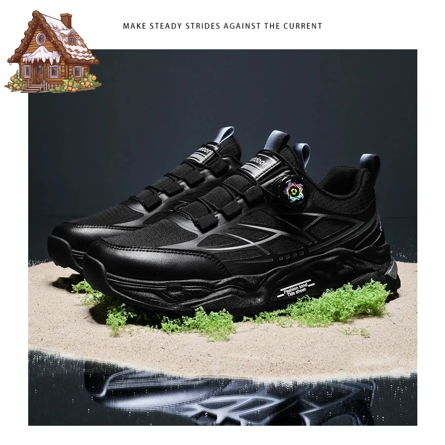 

Men's breathable soft-soled casual sports shoes summer new rotating shoelaces running shoes soft-soled non-slip student sneakers
