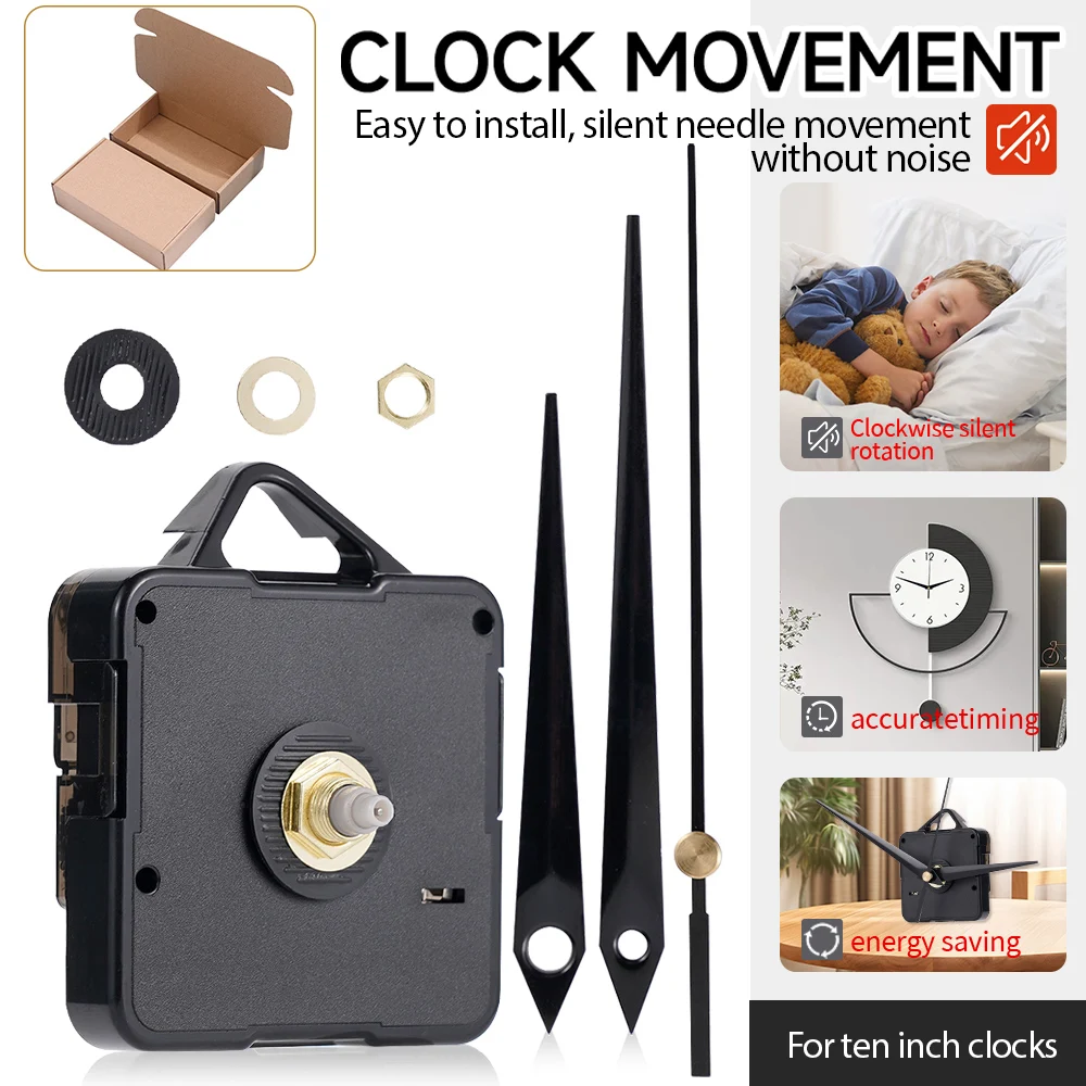 1PC Silent Wall Clock Mechanism Central Movement Kit For Machinery Watch Table Sweep Timepiece Clockwork cross-stitch