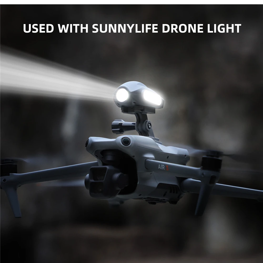 100M Long Rang Searchlight+Mount Set Flash/Strobe Warning Light Night Navigation Drone Light for DJI AIR 3 Accessories