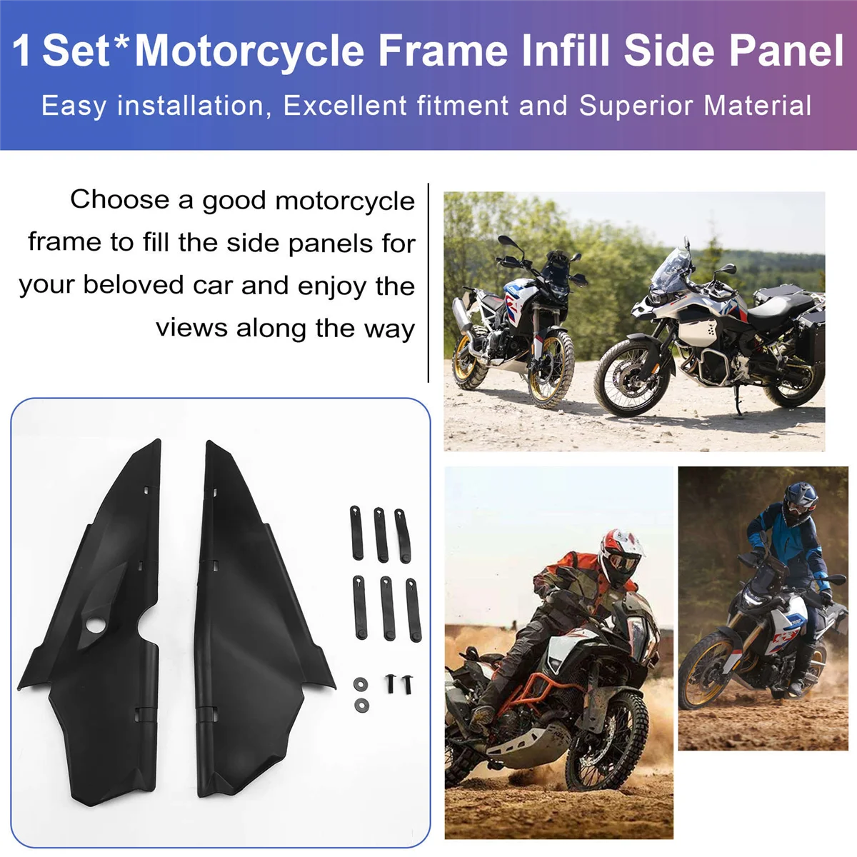

High-Quality Motorcycle Frame Infill Side Panel Set Fairing Cover for