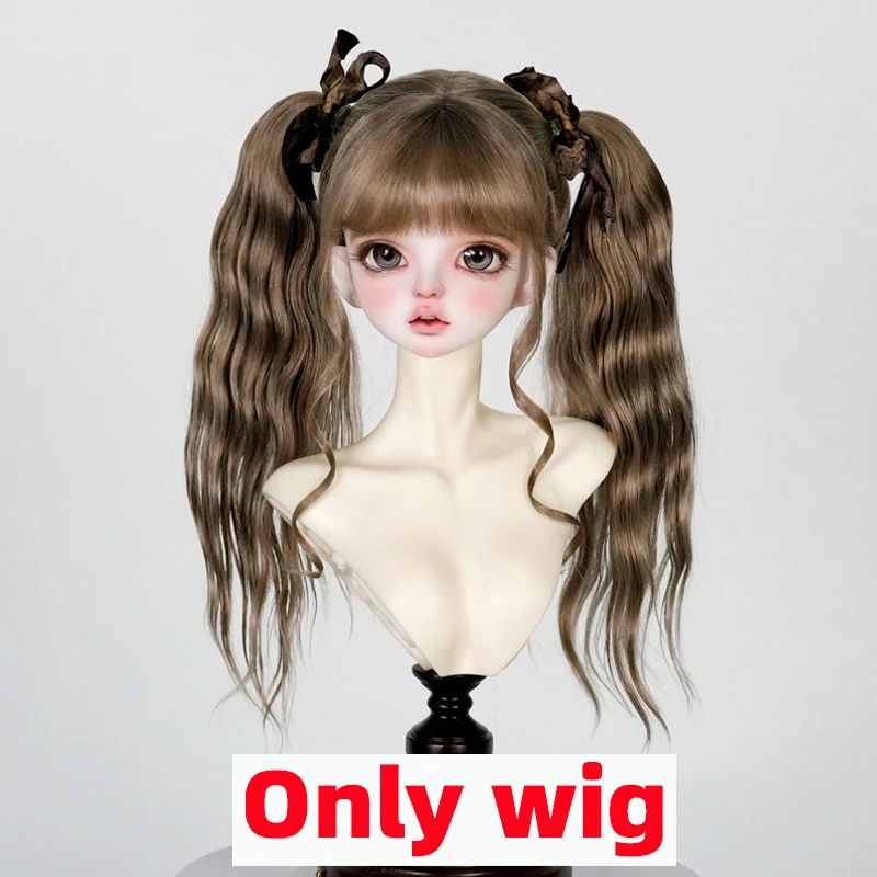 دمية BJD طويلة ناعمة شال شعر ، إكسسوارات BJD SD BJD ، دقات طويلة ملتوية ، شال ، شعر قصير ، 7-8 بوصة ، 40