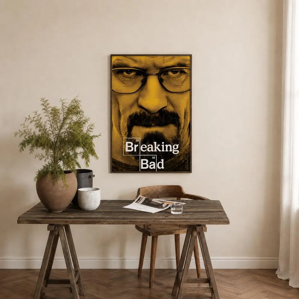 TV Series Breaking Bad Poster Self‑Adhesive Waterproof PP Poster Coffee House Bar Wall Art Sticker Room Home Decor