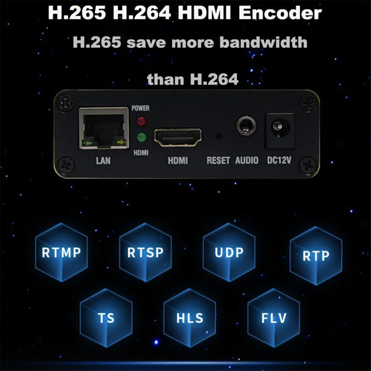 

Hot! Mini Video Streaming Encoder H.265 HDMI-Compatible to SRT/HLS Collector Computer Monitoring IPTV VMIX Encoder