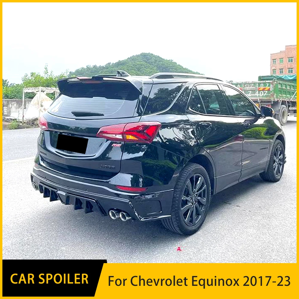 For Chevrolet Equinox 2017- 2023 Car Body Styling Rear Tail Spoiler High Quality Black ABS Plastic Wing Rear Trunk Accessories