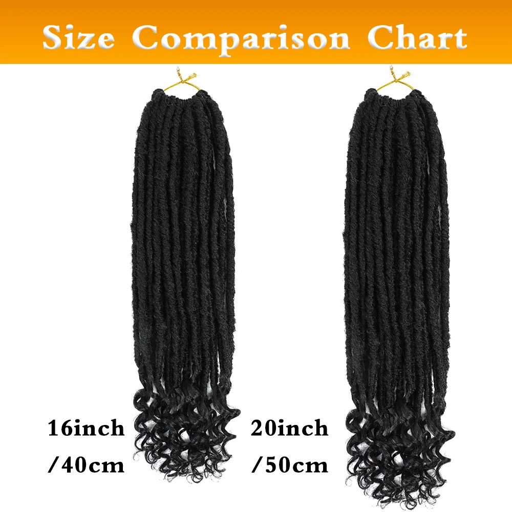 Straight Faux Locs Crochet Hair for Black Women, Crochet Pre-Looped Curly Hair Soft Faux Locs Synthetic Braiding Hair Extension