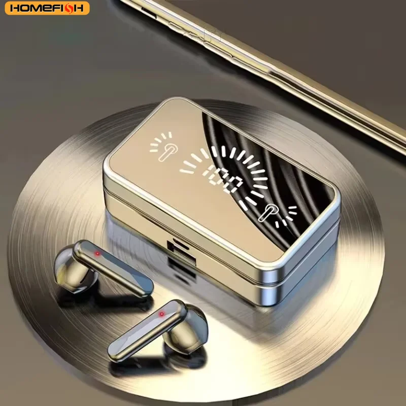 S20 Bluetooth Earphone Headphones Mirror Wireless Stereo Headset  with Digital DisplayTouch Control Sports Earbuds for Gaming